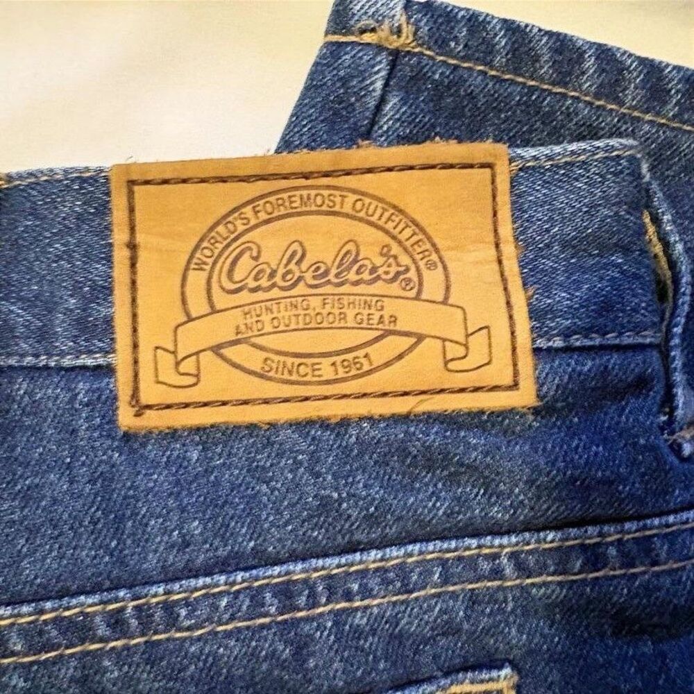 Cabela's Roughneck Relaxed Denim Flannel Lined Jeans 40 Reg 40x30 NWT - Picture 7 of 8